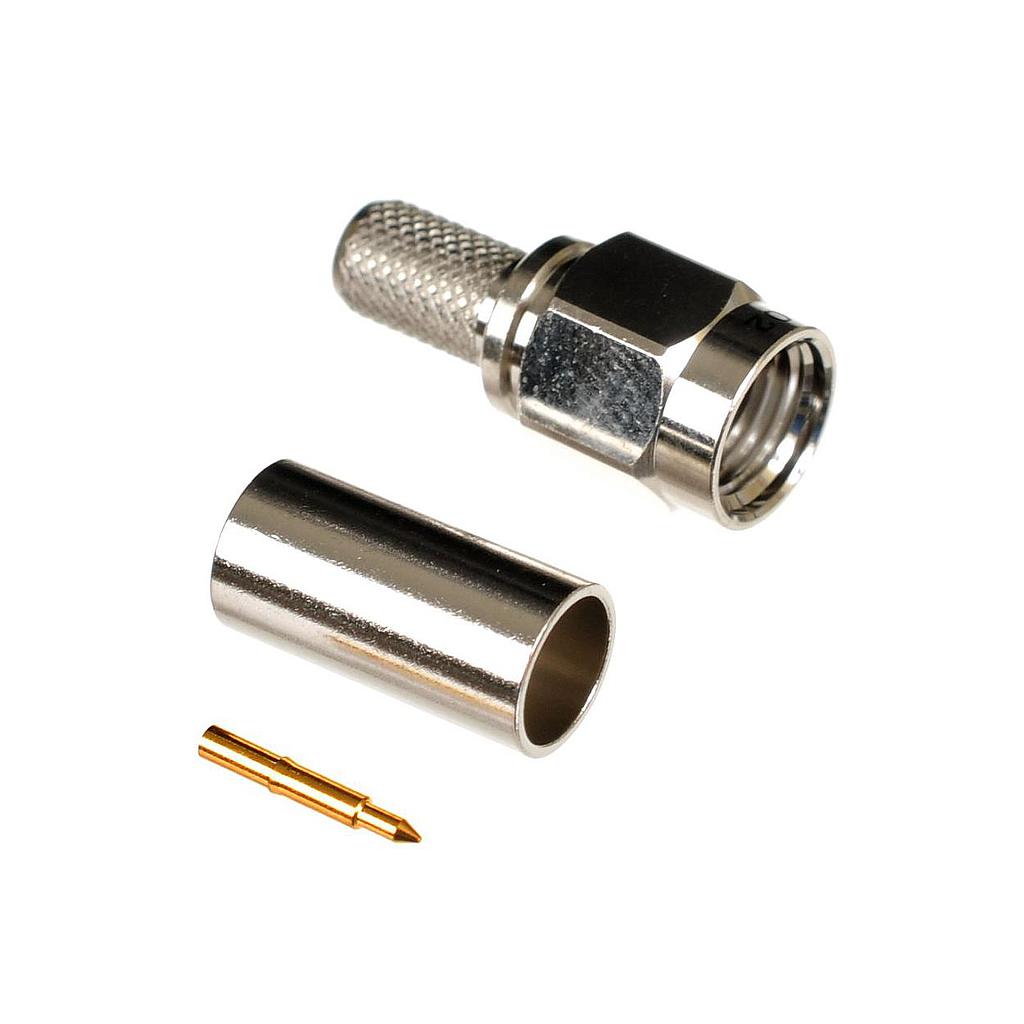 Conector SMA Macho AIR802 RP-SMA Para Cable RG58 AIR802 CA195 LMR195