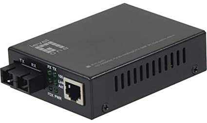 Convertidor de Medios LevelOne con Ethernet rapido RJ45 a SC Single-Mode Fiber 40km FVT-2401