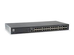 Switch Gigabit Websmart LevelOne de 28 Puertos 4 x Gigabit SFP/RJ45 GES-2451