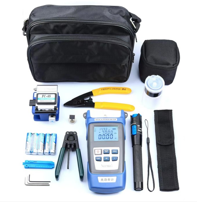 Kit herramientas para extraccion de fibra optica FTTH 8 en 1