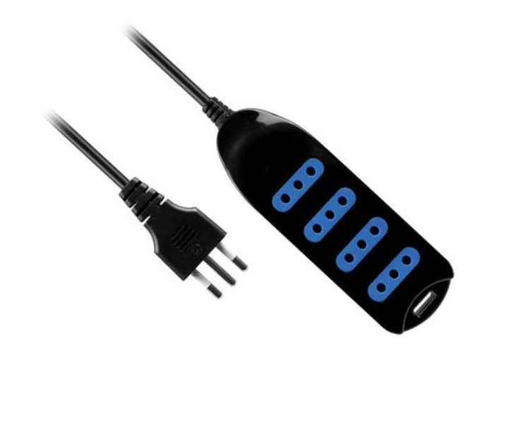 Extension electrica multiple 4P 1.5m Philco 19PLC1415N color negro