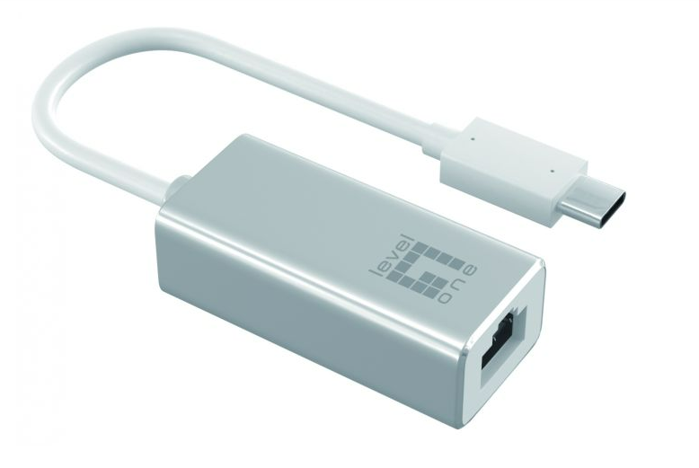 Adaptador de Red USB-C - Gigabit LevelOne USB-0402 Color Gris