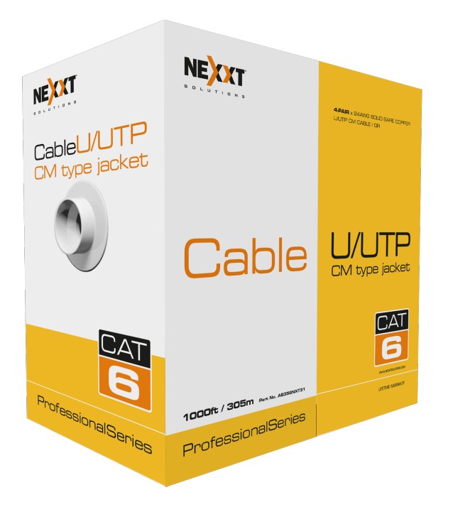 Cable UTP Nexxt AB356NXT31 Cat6 24AWG Gris 